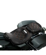 Motorcycle Low-Profile Driver Passenger Seat For Harley Touring Road Gli... - £291.50 GBP