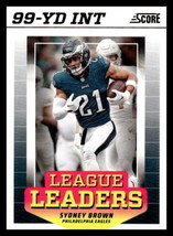 2024 Score League Leaders #1 Sydney Brown NM-MT Eagles ID:75446 - £1.52 GBP