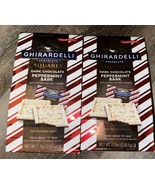 Ghirardelli 2-Bags Dark Chocolate Peppermint Bark Candy 7.7 oz Each ~ 3/... - $30.83