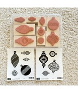 2 NEW Stampin Up ORNAMENT KEEPSAKES Cling Rubber Stamp Sets 1&amp;2 Christmas - £15.69 GBP
