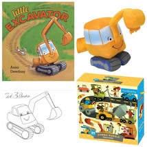 Little Excavator Construction Book Buddy Set Hardcover, Plush, and Coloring Page - £73.06 GBP