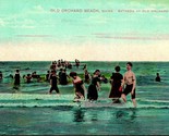 Vintage Postcard 1909 Old Orchard Beach Maine ME Edwardian Swimmers Bathers - £2.65 GBP