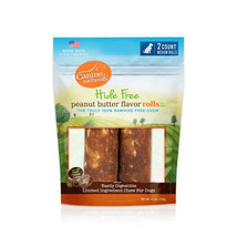 Canine Natural Hide Free 4&quot; Peanut Butter Med Roll 2Pk - £9.45 GBP