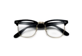 Classic Half Frame With Crystal Clear Lens Stylish Glasses - £12.94 GBP