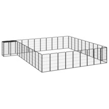  Dog Playpen Black Powder-coated steel, Polyethylene Durable - $1,431.29 CAD