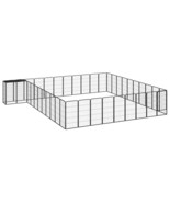  Dog Playpen Black Powder-coated steel, Polyethylene Durable - $1,431.29 CAD