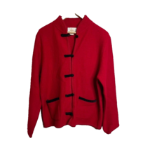 Tally Ho Vintage 80s Womens Red Worsted Wool Jacket Size Medium - £23.56 GBP