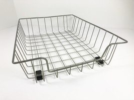 Vintage Metal Wire Paper Mid Century Tray Desk In Out Letter Basket Holder 10x14 - £8.54 GBP