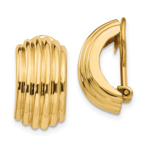 14k Omega Clip Non-pierced Earrings H869 - $524.59