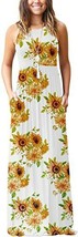 Lyheller Women Sleeveless Floral Printed Loose Maxi Dresses Casual Long XXLarge - £16.60 GBP