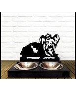 Bowl Stand,Personalized Dog Bowl, Yorkshire Terrier Dog Breed,Custom Dog... - £79.71 GBP