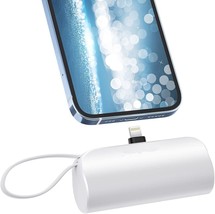 Small Portable Charger Compatible With iPhone,5000mAh Mini Power Bank (White) - £22.37 GBP