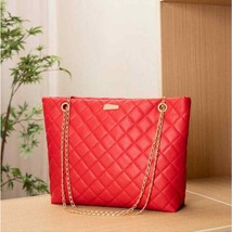 Shoulder Handbags for Women Quilted Red Tote Purse Ladies Designs 11 X 9 In - £19.16 GBP