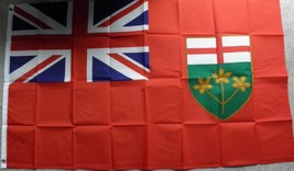 CANADA ONTARIO POLYESTER INTERNATIONAL COUNTRY FLAG 3 X 5 FEET - £5.97 GBP