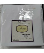 Mellanni 1800 King Flat Bed Sheet White Soft Brushed Microfiber NEW - $92.08 MXN