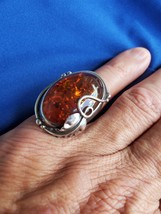 VERY LARGE Authentic Designer Baltic Amber Hand made 925 Sterling Silver... - $4,982.42 MXN