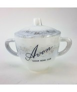 Vintage 1942 Avon Sugar Bowl Club White Milk Federal Glass w/ Lid CPC - £13.85 GBP