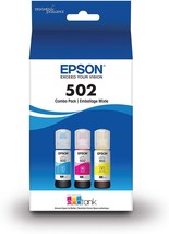 Ultra-High Capacity Bottle Color Combo Pack For Epson T502 Ecotank Ink - £37.63 GBP