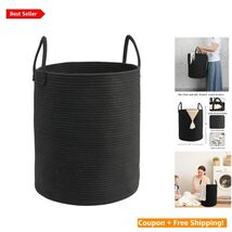 Portable Woven Cotton Rope Laundry Basket 15” x 20” - Perfect for Home S... - $52.42