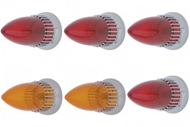 59 Cadillac Style Flush Mount Taillamp Tail Lights Lead Red Amber Custom... - $270.26