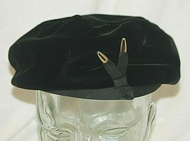 Style Kraft Ladies Beret Black Hat Union Made 172534 Vintage MCM - £23.22 GBP