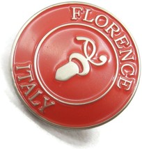 Florence Italy Lapel Pin Vintage Pink - $11.87