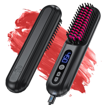 Cordless Hair Straightener Brush, Portable Negative Ion Hot 45Mins Long Battery  - £55.10 GBP