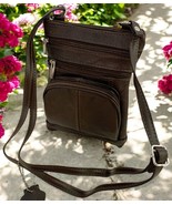 New Dark Brown Small Leathers Crossbody Messenger Purse Bag  Adjustable ... - $24.74