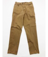 Bill Blass Women&#39;s Size 6 Stretch Denim Straight Legs Camel Tan 5 Pocket... - $15.83