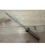 Vtg Chicago Cutlery Knife Sharpener Honing Steel 10” Dark Brown Wood Han... - £11.32 GBP