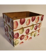 Wooden Small Crate with Apples Ashland Happy Harvest 8x5.5x6 Fall Autumn... - £5.34 GBP