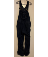 Vintage Sears Bib Overalls Mens 44x35 Railroad Toughskins Union USA Made - €74,03 EUR