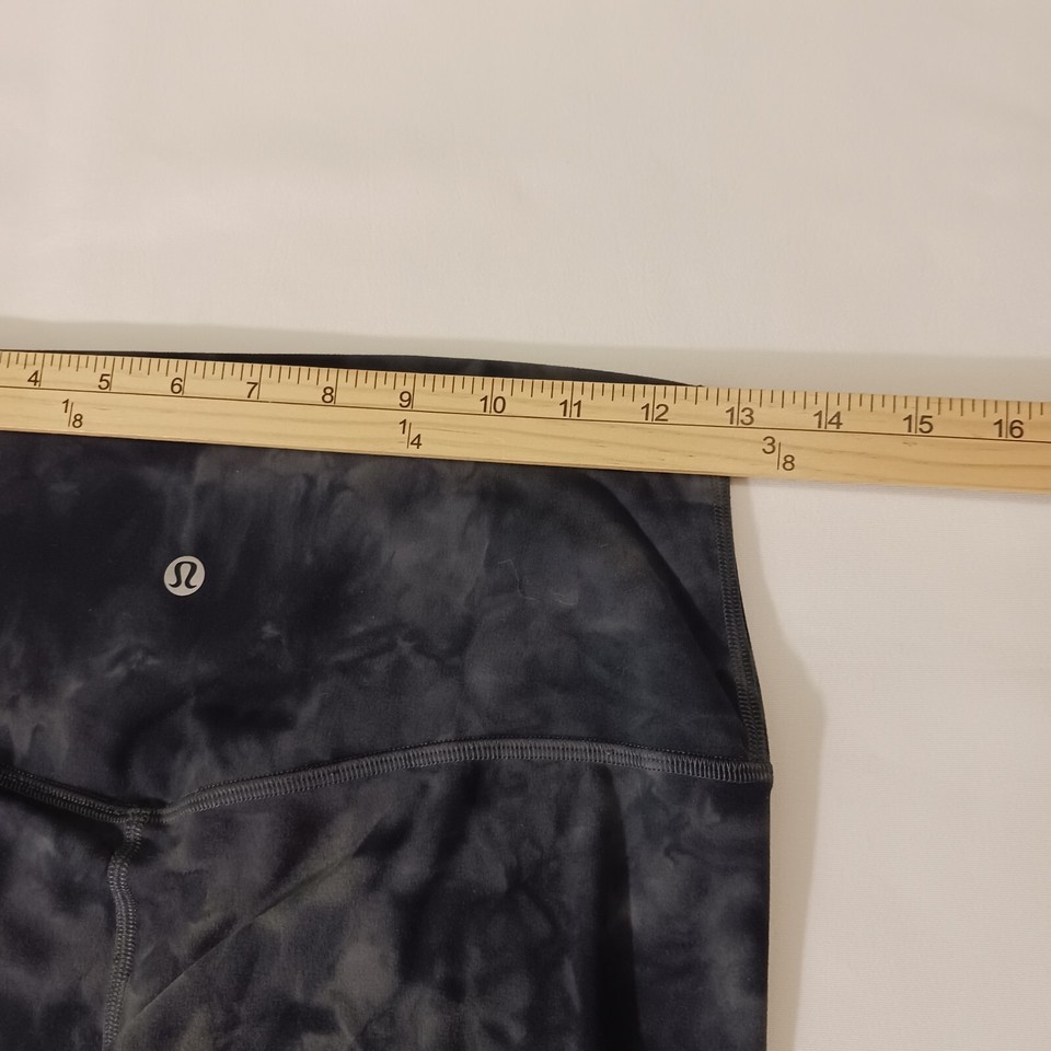 Lululemon Leggings RN106259 Z4 Women 6 Dyed Black & Gray Athleisure Yoga 26×28.5 Item image 13