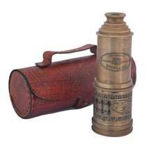 Engraved Telescope Marine Old Antique 18&quot; Maritime Nautical Brass Spyglass Gift - £40.21 GBP