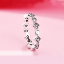 925 Sterling Silver Alluring Brilliant Princess Ring For Women  - £14.11 GBP