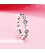 925 Sterling Silver Alluring Brilliant Princess Ring For Women  - $335.18 MXN