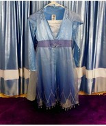 Disney Parks Elsa Blue Dress size 9-10  Frozen 2 Costume Dress Up sequin... - £24.92 GBP