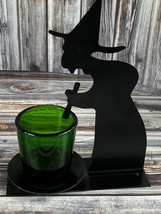 Halloween Witch w/ Cauldron Candle Holder - Votive - £11.62 GBP