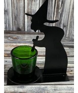 Halloween Witch w/ Cauldron Candle Holder - Votive - £11.45 GBP