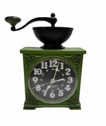 Vintage WestClox Clock Coffee Grinder Mill Hanging Wall Decor Green Test... - $19.75