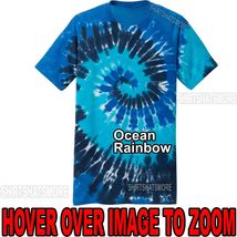 Mens Tie Dye T-Shirt Ocean Rainbow Spiral Design S-XL 2XL 3XL 4XL Tye Died NEW - £9.47 GBP+