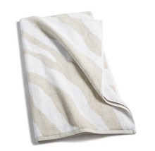 Whim by Martha Stewart Collection Zebra-Print 30&quot; X 54&quot; Bath Towel T4103857 - £14.94 GBP