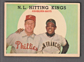 1959 Topps Baseball #317 N.L. Hitting Kings Mays Ashburn NM - £46.44 GBP