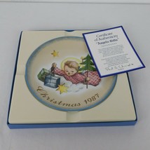 Schmid Berta Hummel Christmas 1987 Angelic Gifts Vintage Collector Plate Box COA - £11.38 GBP