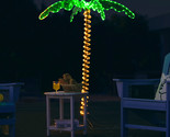 5 FT Tropical LED Rope Light Palm Tree Pre-Lit Artificial Palm Tree Decor - £99.09 GBP