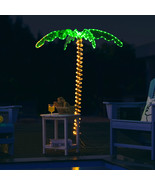5 FT Tropical LED Rope Light Palm Tree Pre-Lit Artificial Palm Tree Decor - £88.49 GBP