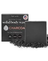 Kitsch Charcoal Soap Bar - Black Soap Bar for Detoxifying Skin | Charcoal Bar So - £7.39 GBP