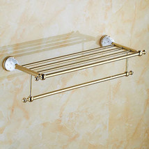 Diamond-studded Bath Towel Rack Golden Towel Rack Bathroom Bathroom Shelf - $52.40+