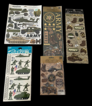 US Army Stickers Set Lot 5 Packs Tanks Army Men Guys Military War Patches ++ - £29.50 GBP