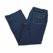 Talbots Womens Straight Jeans Blue Stretch Dark Wash Pocket High Rise Denim 12 - £14.80 GBP